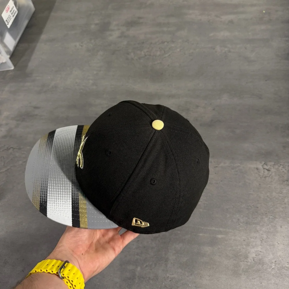 New Era New Orleans Saints Hat 7 3/4 Black‎ Gold Gray White NFL 59FIFTY Fitted